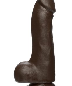 The D Master D Firmskyn Dildo with Balls 7.5in - Chocolate