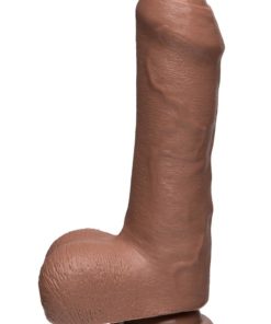 The D Uncut D Firmskyn Dildo with Balls 7in - Caramel