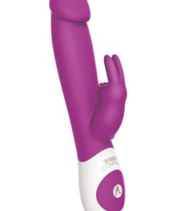 The Realistic Rabbit Rechargeable Silicone Triple Vibrator - Rose
