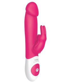 The Realistic Rabbit XL Rechargeable Silicone Vibrator - Hot Pink