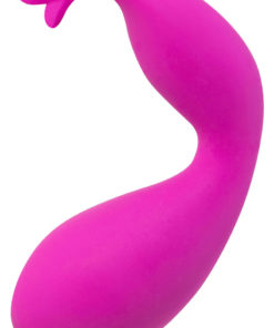 The Swan Kiss Squeeze Control Silicone Rechargeable Vibrator - Pink