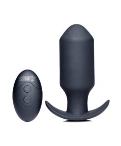 Thump-It Missile Rechargeable Silicone Thumping Anal Plug with Remote Control - Black