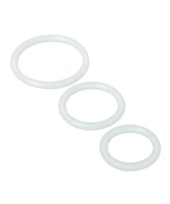 Trinity 4 Men Silicone Cock Rings - 3 pack - Clear