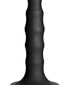 Vac-U-Lock Ripple Silicone Dildo 6.5in - Black