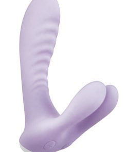 Vibes Of New York Heat Up Bunny Rechargeable Silicone Warming Rabbit Vibrator - Purple