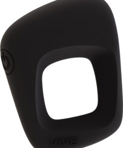 Vive Senca Silicone Rechargeable Vibrating Cock Ring - Black
