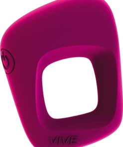 Vive Senca Silicone Rechargeable Vibrating Cock Ring - Pink