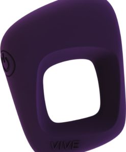 Vive Senca Silicone Rechargeable Vibrating Cockring - Purple