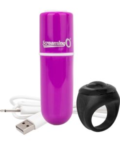 Vooom Wireless Remote Control Silicone USB Rechargeable Bullet Waterproof Purple