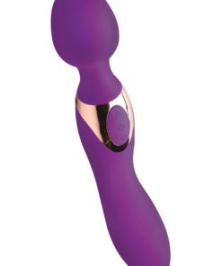Wand Essentials Double Silicone Vibrating Wand Massager - Purple