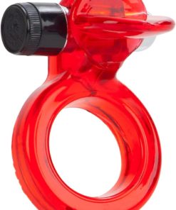 Wireless Clit Flicker Vibrating Cock Ring With Clitoral Stimulation - Red