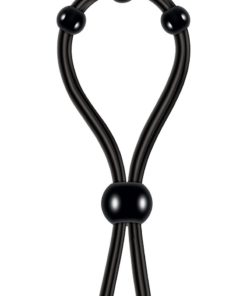 Zero Tolerance Ultimate Silicone Lasso With Adjustable Pleasure Beads - Black